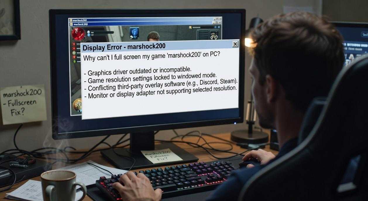 Why Can't I Full Screen My Game Marshock200 on Pc