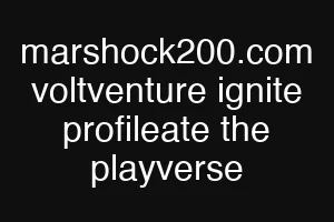 marshock200.com voltventure ignite profileate the playverse